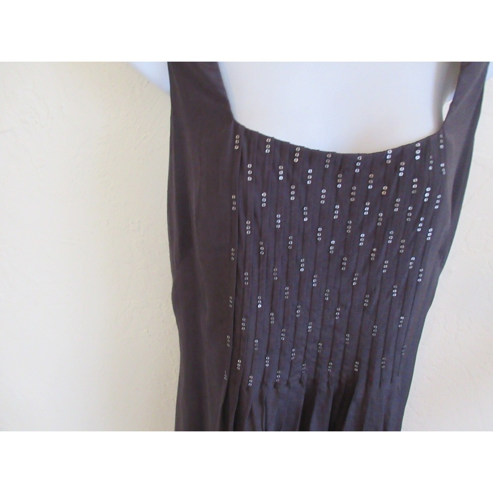 Coldwater Creek Gray Lined Dress Size 8 Sequin & Pintuck Details - Picture 2 of 8